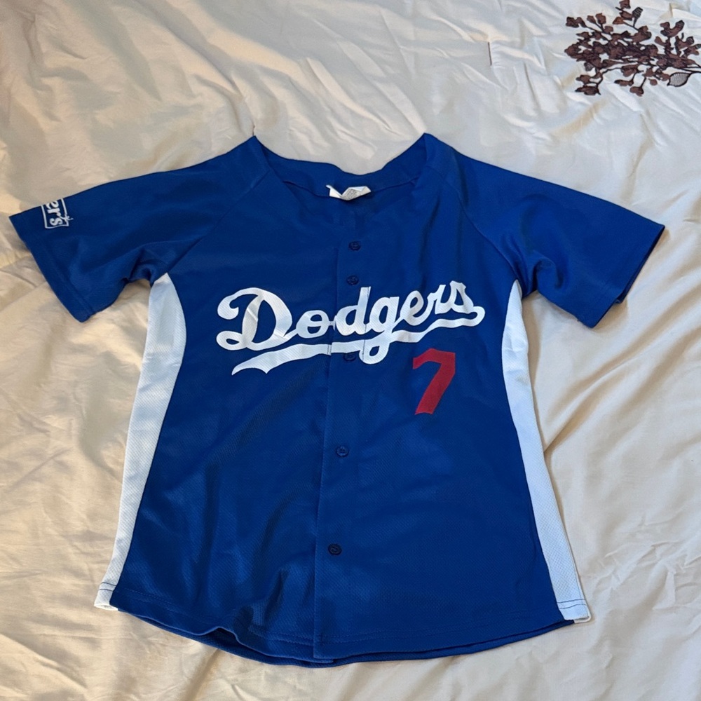 Blue Dodgers Baseball Jersey